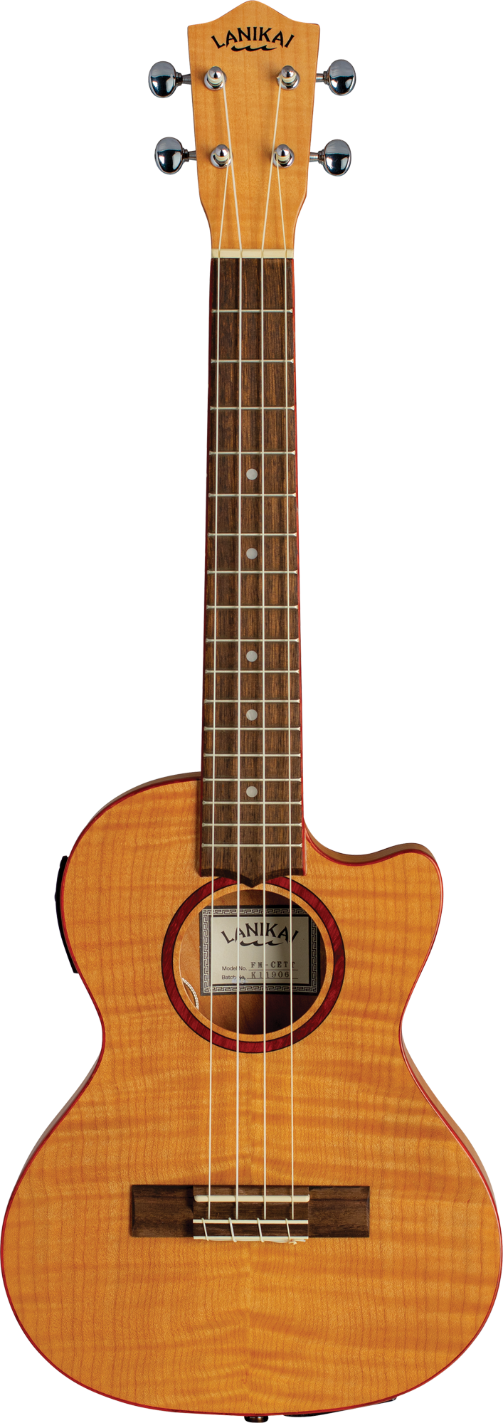 Lanikai Flame Maple FM-CETT Electric Thin Tenor Ukulele