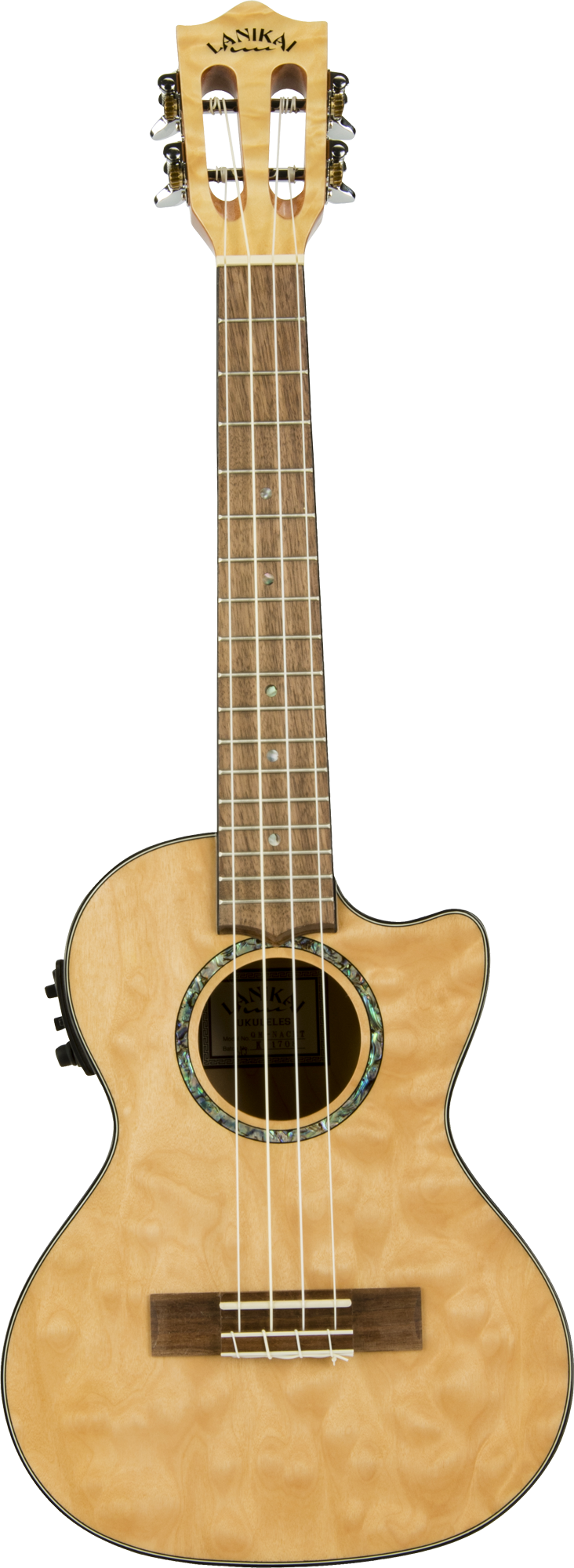 Lanikai Quilted Maple QM-NACET Electric Natural Tenor Ukulele