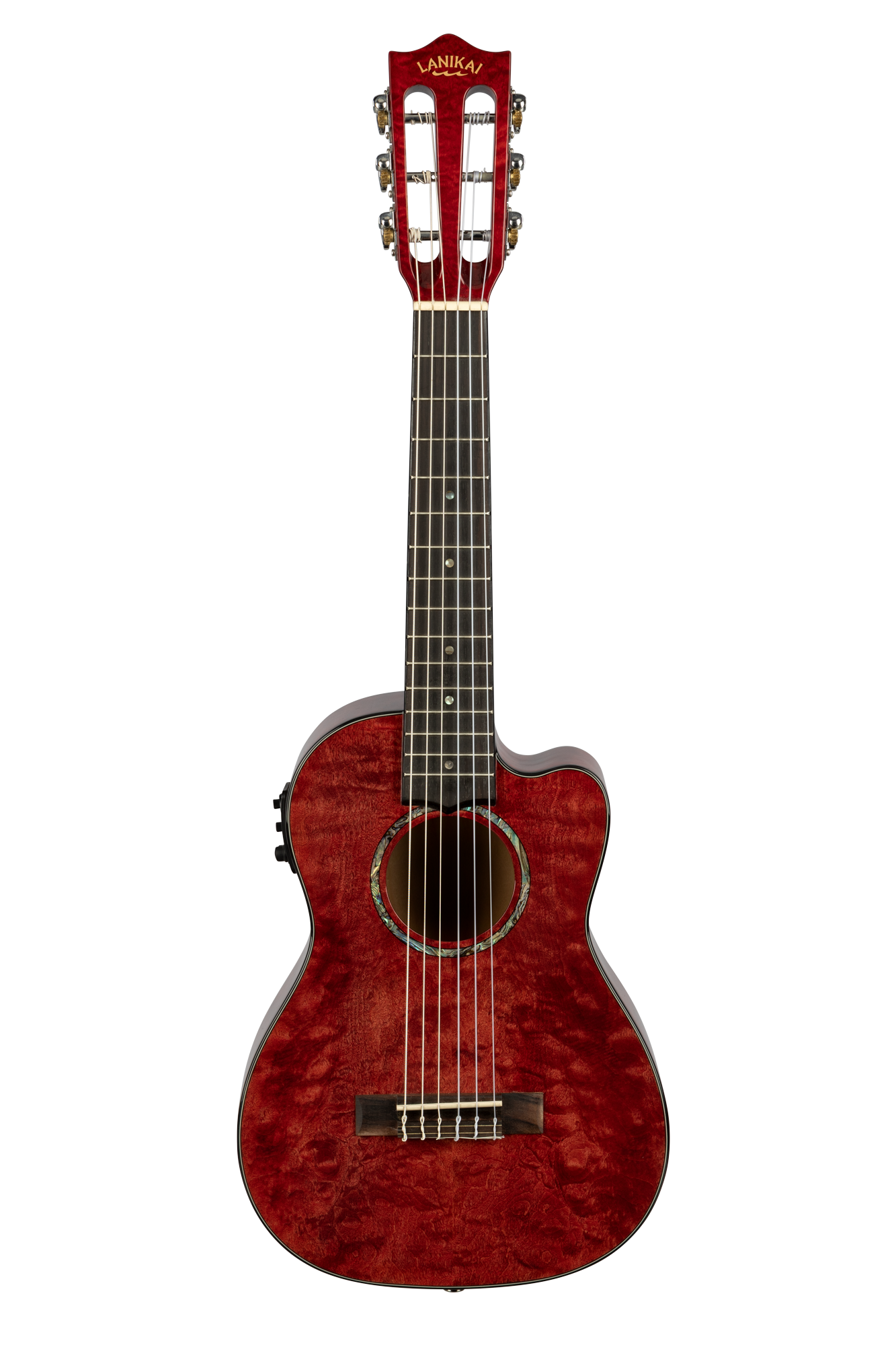 Lanikai Quilted Maple QM-RDCEG Electric Red Guitalele