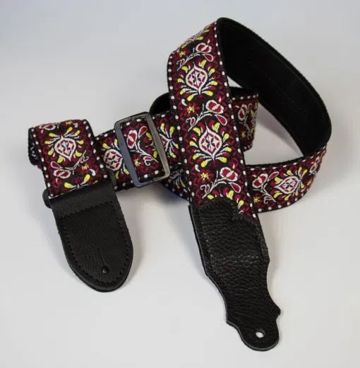 Franklin 2" Retro Folk Weave Guitar Strap - Red