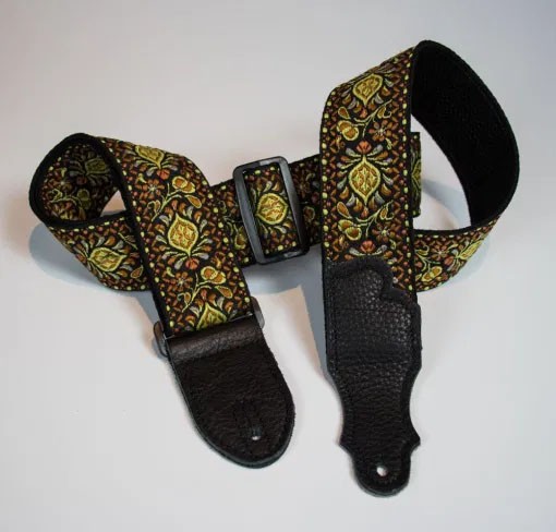 Franklin 2" Retro Folk Weave Guitar Strap - Yellow