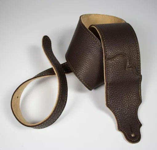 Franklin 3" Original Glove Leather Guitar Strap - Natural with Gold Stitching