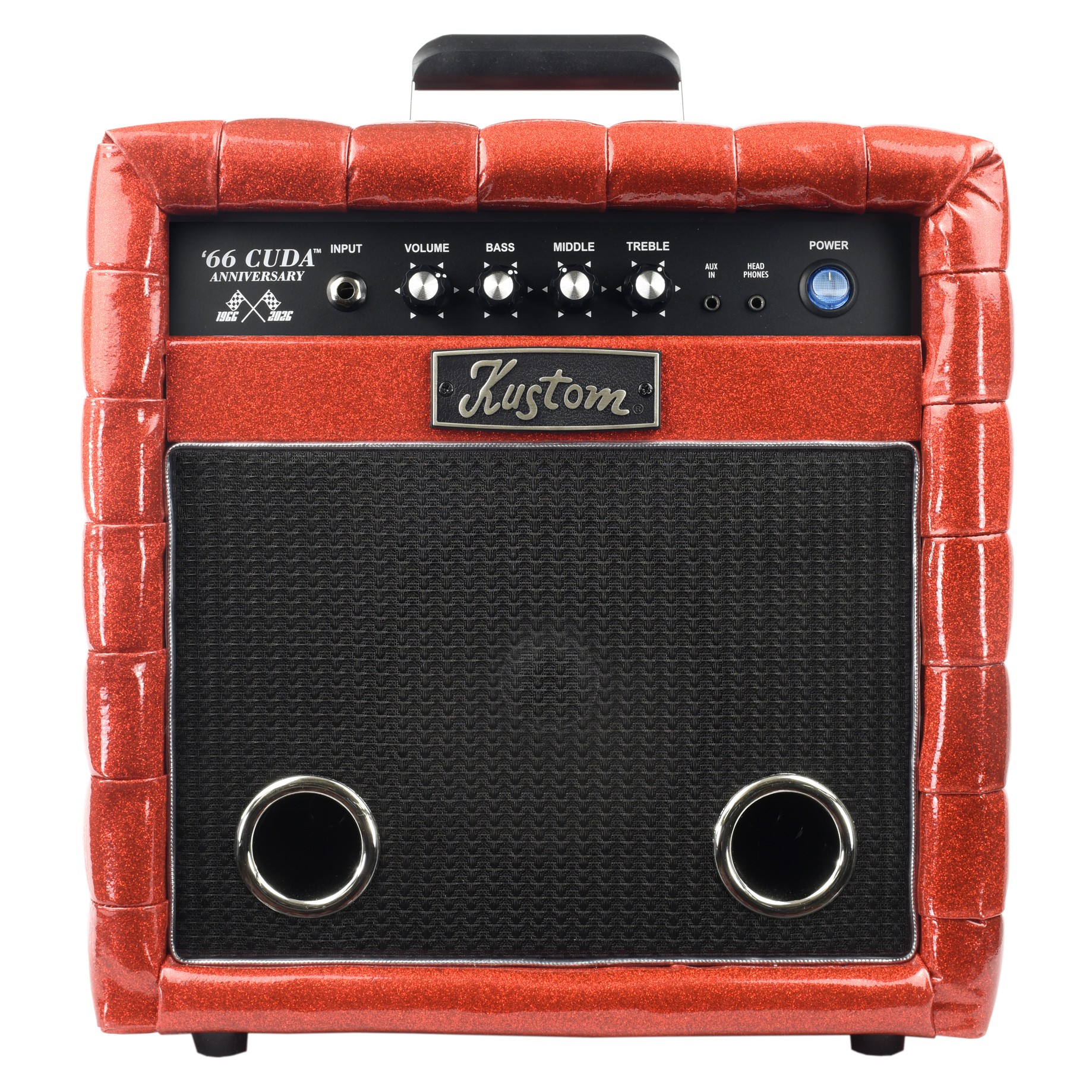 Kustom '66 Cuda - 10 Watt Bass Guitar Combo Amplifier - Red Tuck & Roll