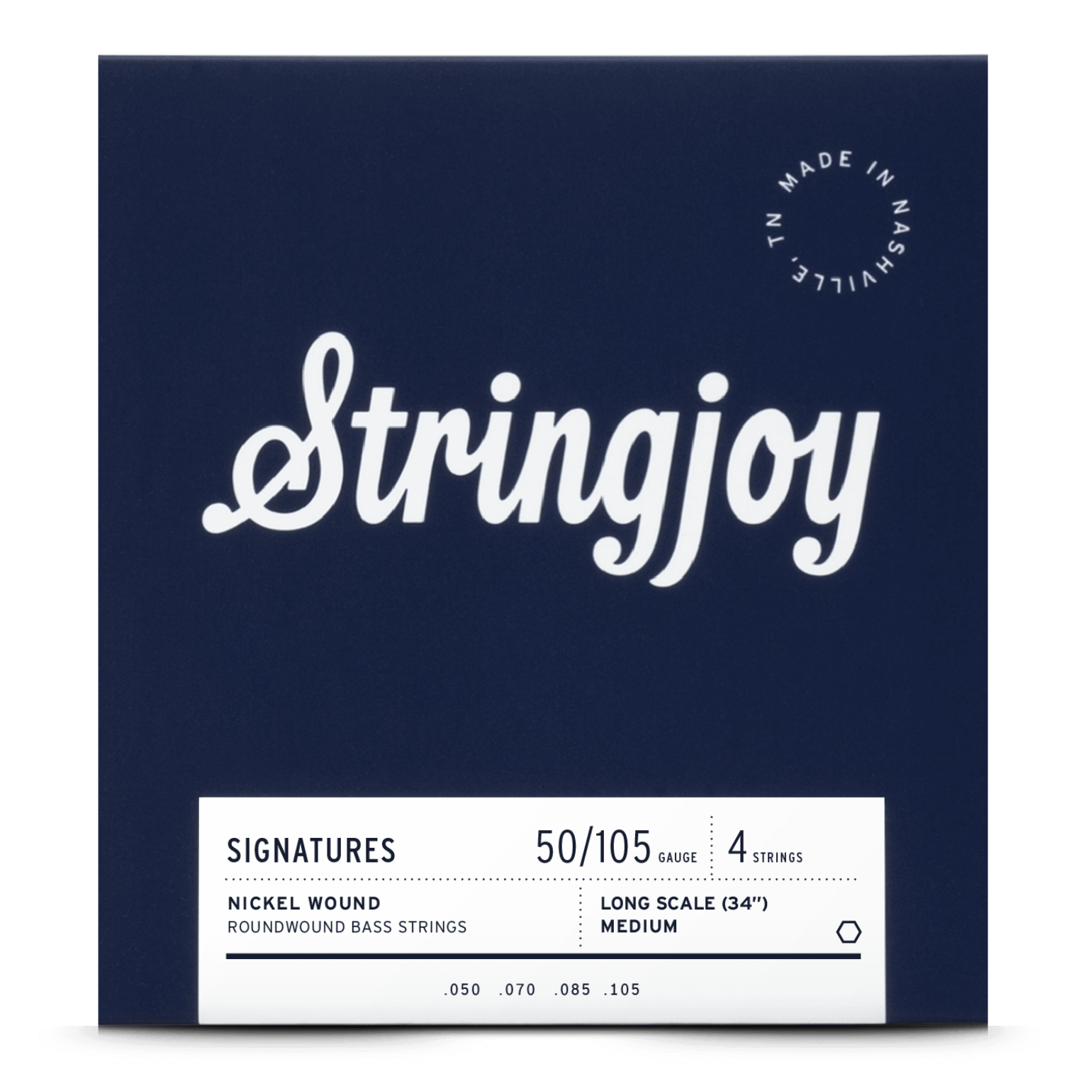 Stringjoy Signatures | Medium Gauge (50-105) 4 String Long Scale Nickel Wound Bass Guitar Strings