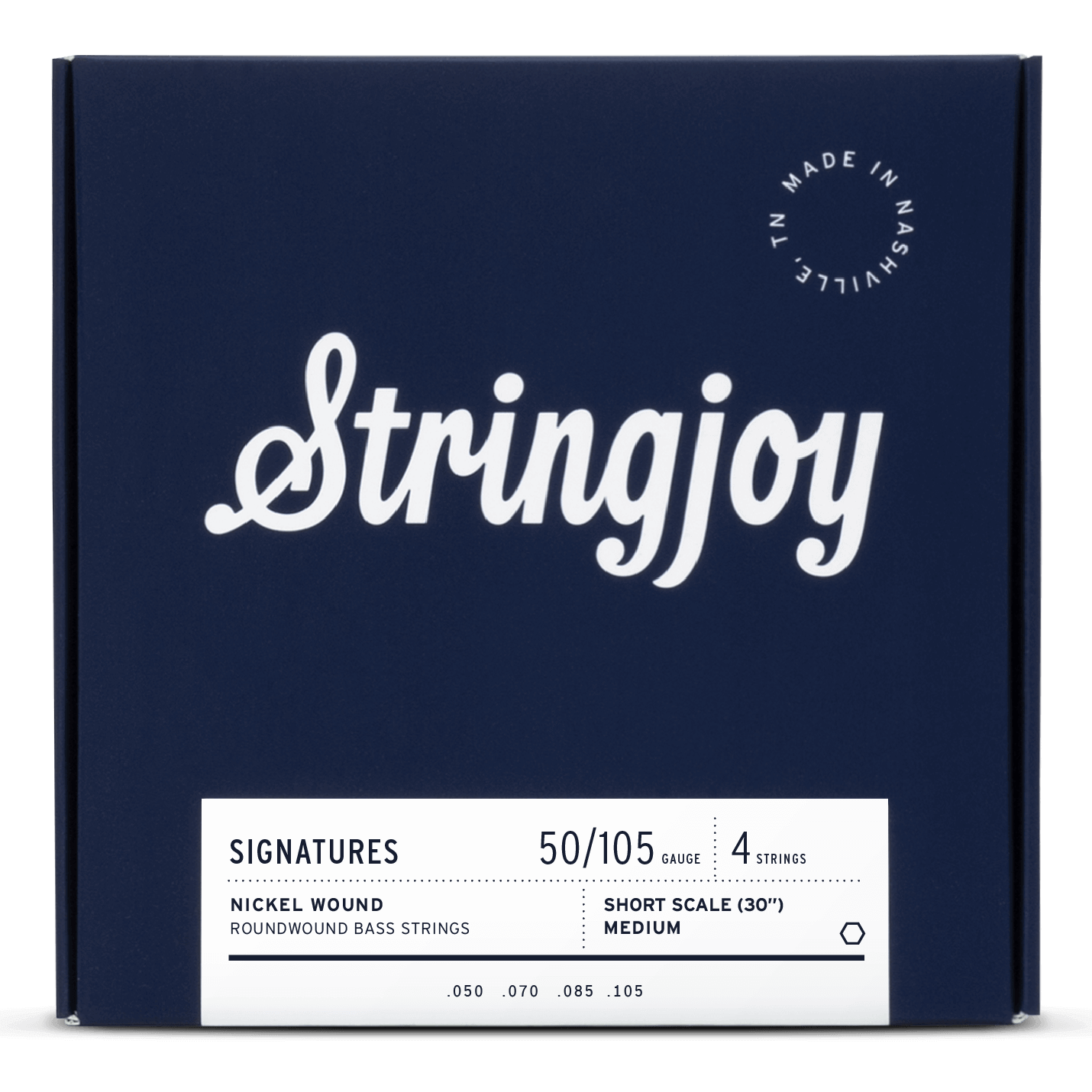 Stringjoy Signatures | Medium Gauge (50-105) 4 String Short Scale Nickel Wound Bass Guitar Strings