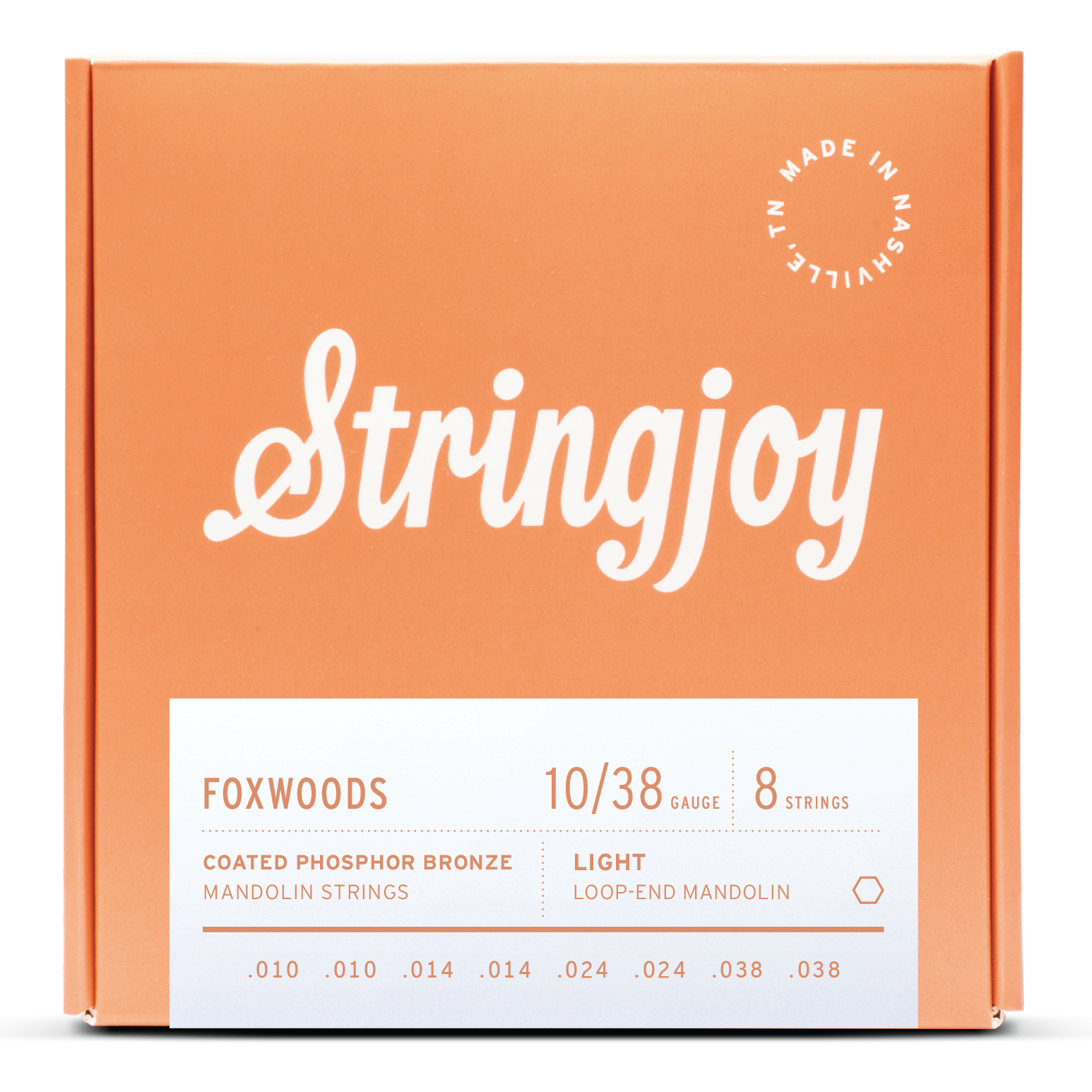 Stringjoy Foxwoods | Light Gauge (10-38) Coated Phosphor Bronze Mandolin Strings