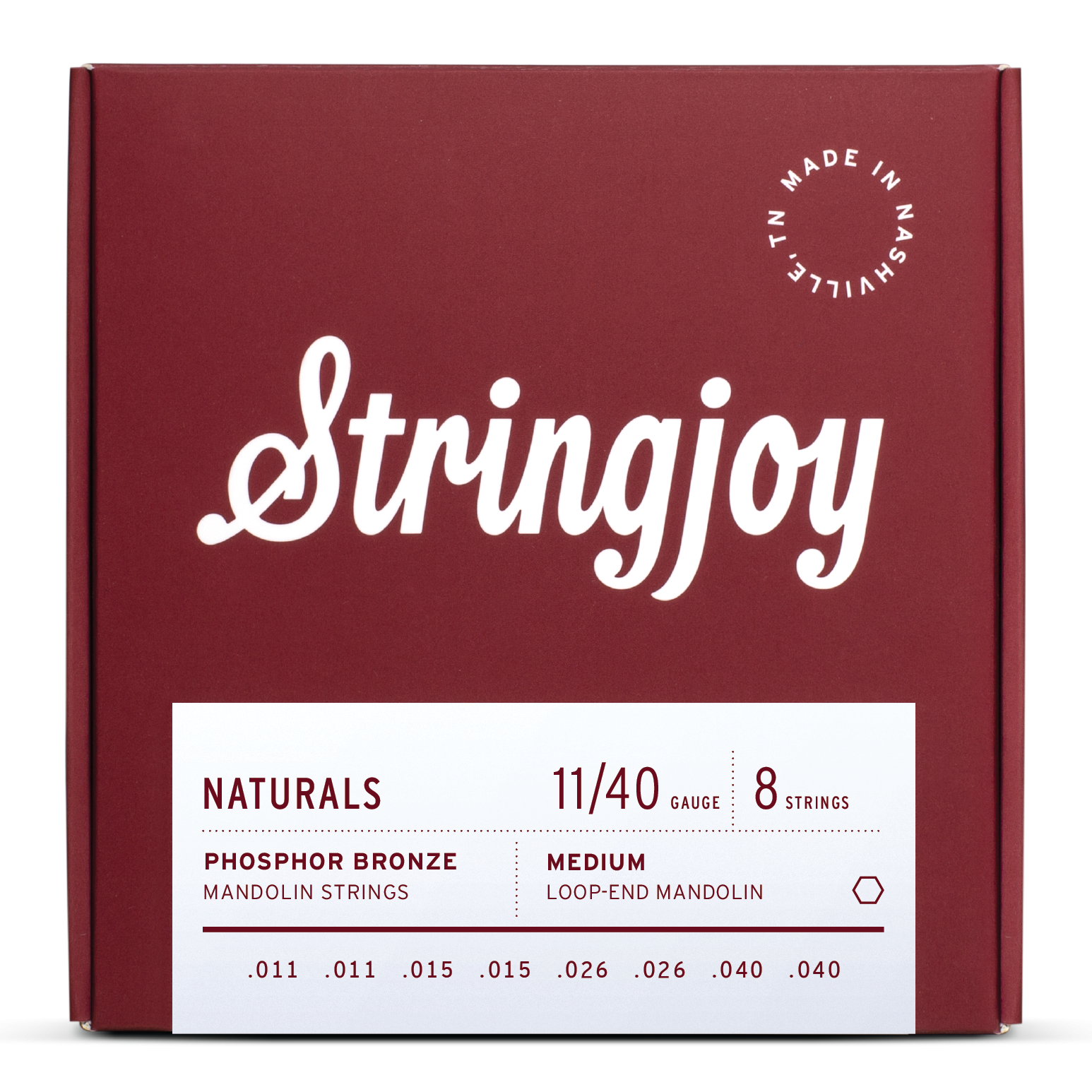 Stringjoy Naturals | Medium Gauge (11-40) Phosphor Bronze Mandolin Strings
