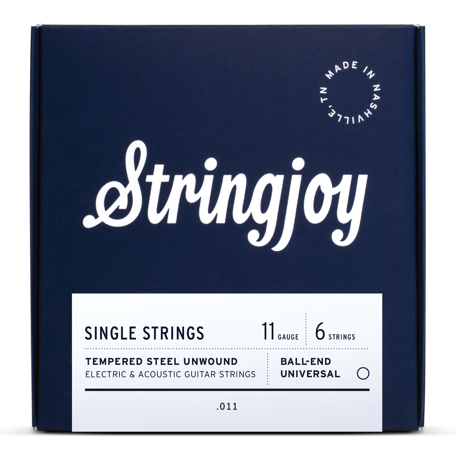 Stringjoy Signatures | Single Nickel Wound Electric Guitar Strings - 011 Gauge (Pack of 6)