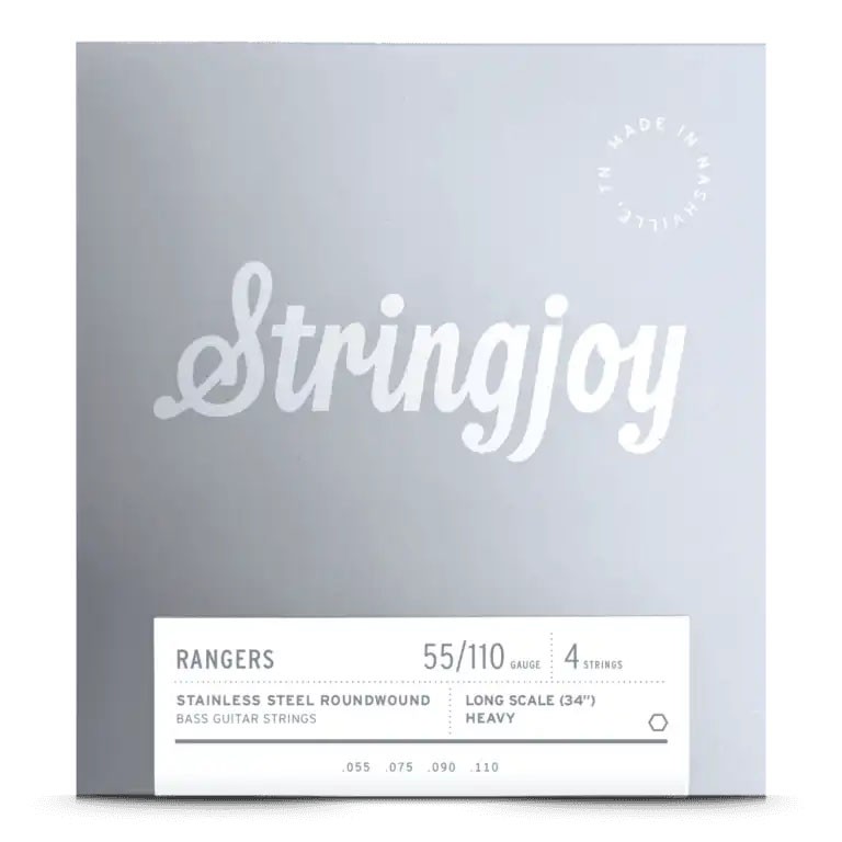 Stringjoy Rangers | Heavy Gauge (55-110) 4 String Long Scale Stainless Steel Bass Guitar Strings