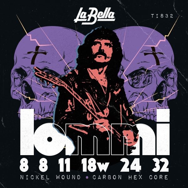 La Bella Tony Iommi Signature Electric Guitar Strings (TI832): 8-32 