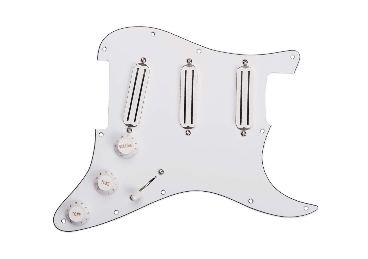 Seymour Duncan Triple Rails Loaded Pickguard - White