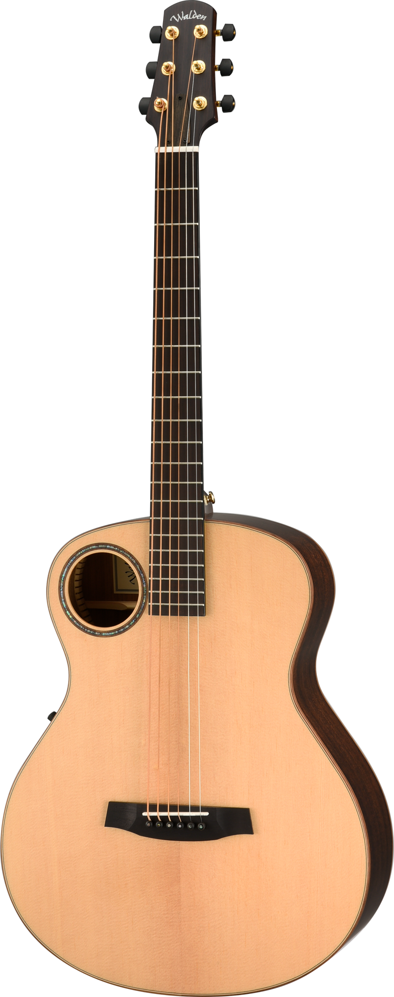 Walden B103EH Baritone Solid Sitka top/Ovangkol Grand Auditorium Baritone-Electric - Satin