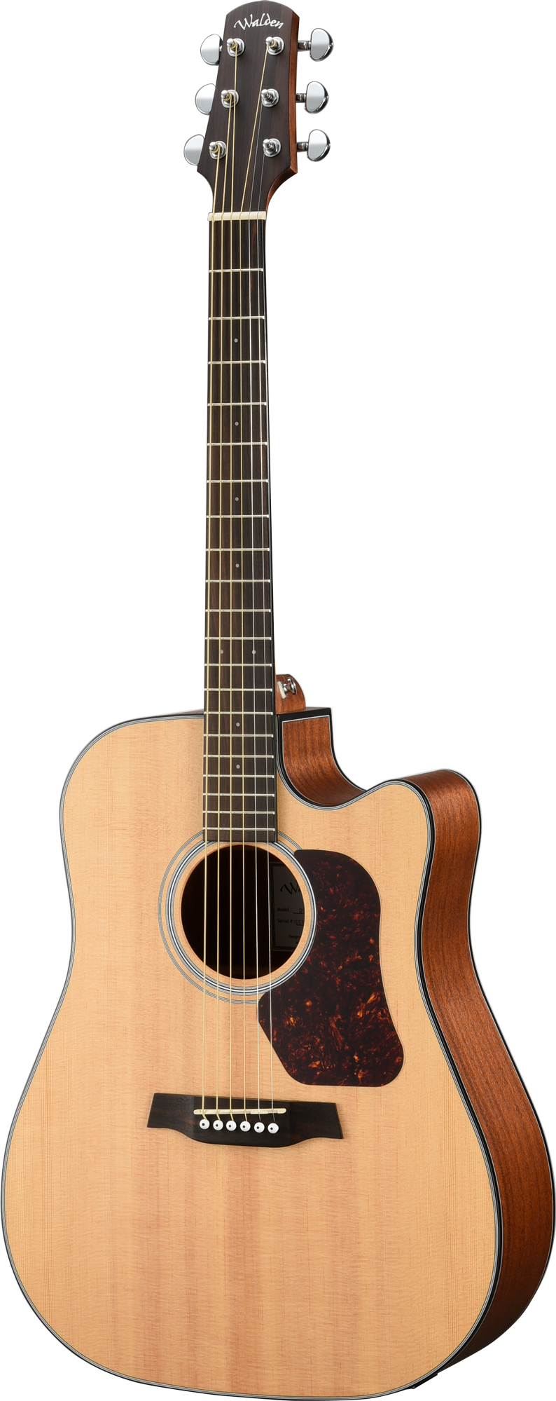 Walden D550CEW Natura Solid Spruce Top Dreadnought Acoustic Cutaway-Electric - Open Pore Satin
