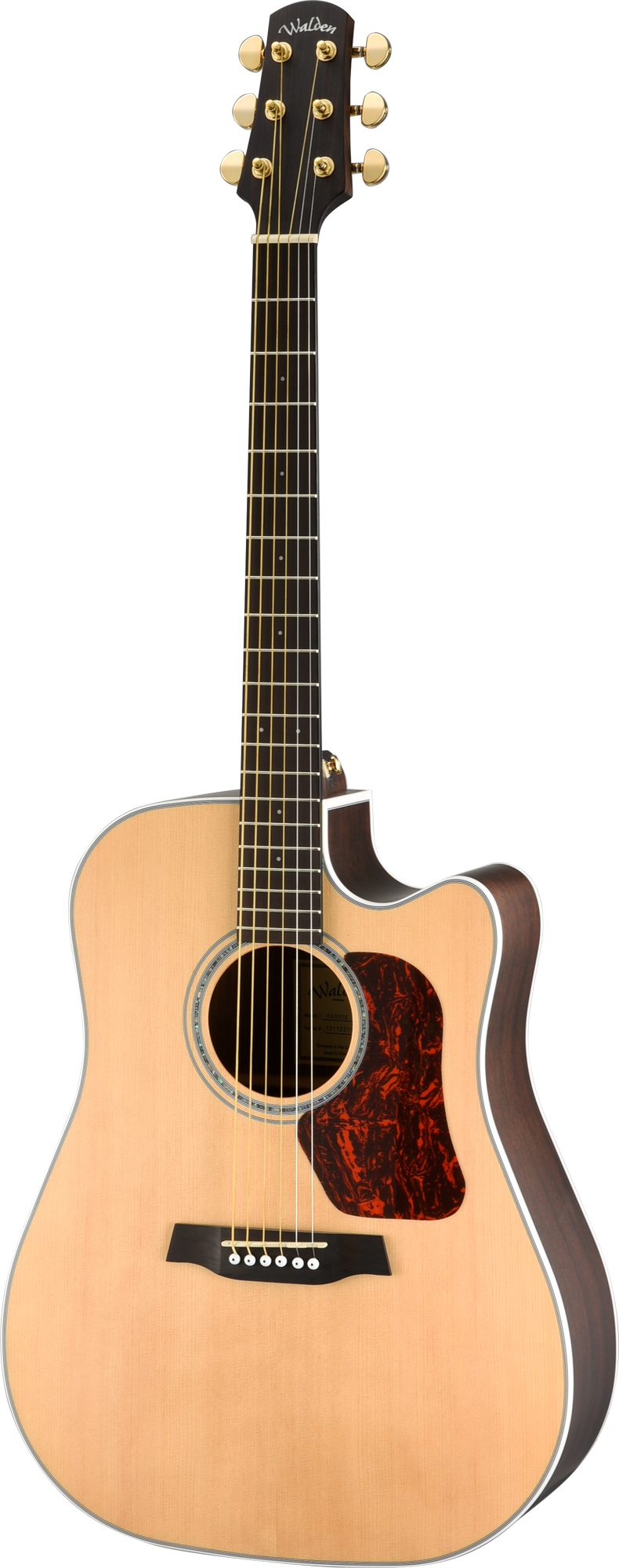 Walden D603CEW Natura Solid Sitka Top-Ovangkol Dreadnought Acoustic Cutaway-Electric - Satin