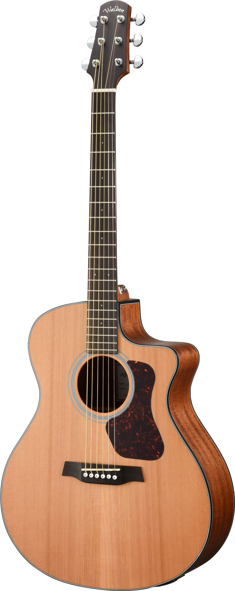 Walden G570CEW Natura Solid Cedar Top Grand Auditorium Acoustic Cutaway-Electric - Open Pore Satin