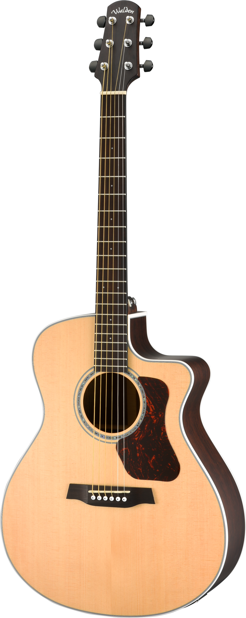 Walden G803CEW Natura All-Solid Sitka/Ovangkol Grand Auditorium Acoustic Cutaway-Electric - Satin