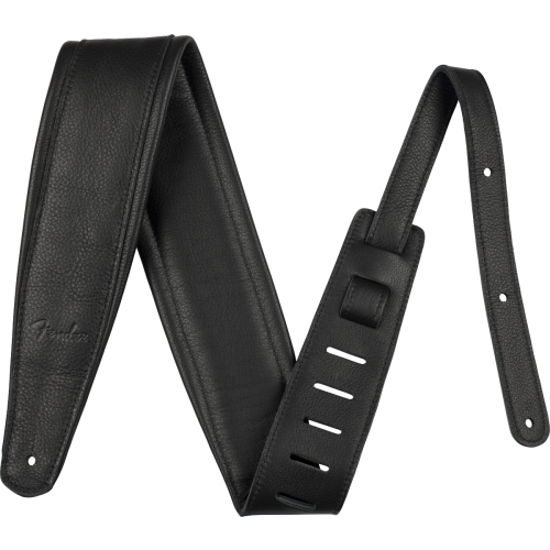 Fender 3.5" Premium Leather Strap, Black