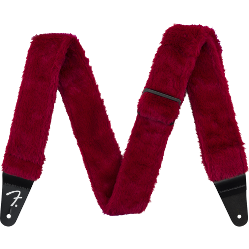 Fender Poodle Plush Strap, Red, 2"