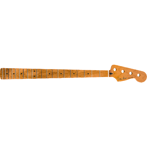 Fender Roasted Maple Jazz Bass Neck, 20 Medium Jumbo Frets, 9.5", Maple, C Shape