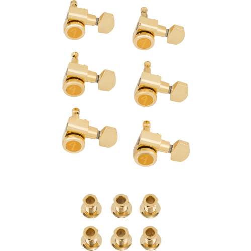 Fender Locking Stratocaster/Telecaster Staggered Machine Heads - Gold