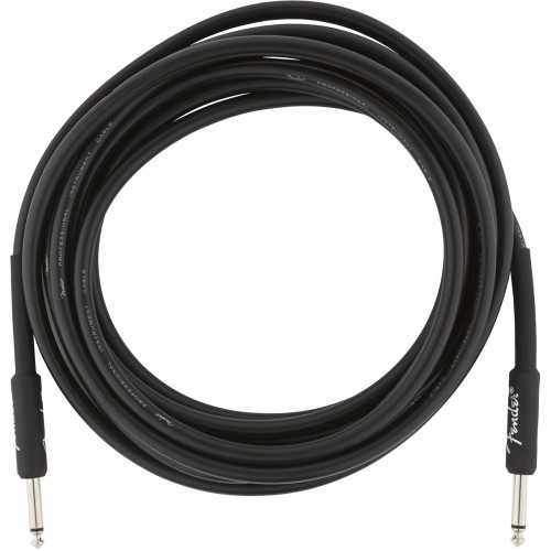 Fender Professional Series Instrument Cable, Straight/Straight, 15', Black
