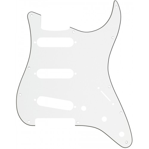 Fender Pickguard, Stratocaster S/S/S, 11-Hole Mount, Parchment P/B/P, 3-Ply