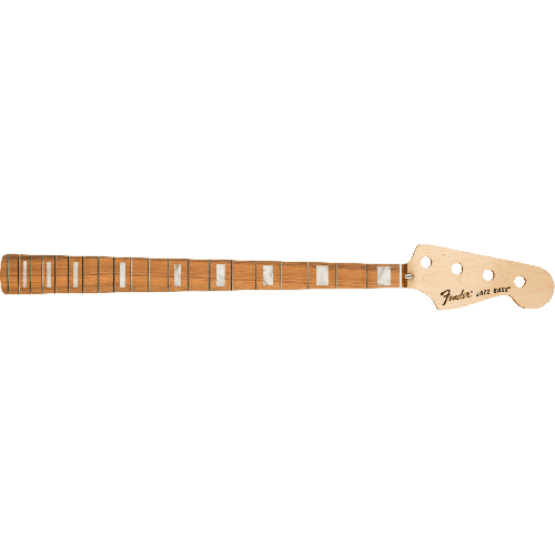 Fender Classic Series 70's Jazz Bass Neck, 20 Medium Jumbo Frets, Block Inlay, Pau Ferro