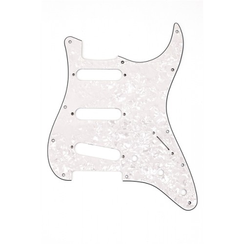Fender Pickguard, Stratocaster S/S/S, 11-Hole Mount, White Pearl, 4-Ply