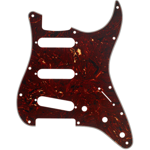 Fender Pickguard, Stratocaster S/S/S, 11-Hole Mount, Tortoise Shell, 4-Ply
