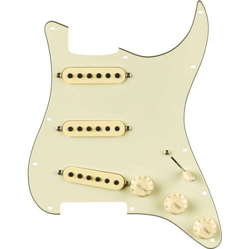 Fender Pre-Wired Strat Pickguard, Eric Johnson Signature, Mint Green 11 Hole PG