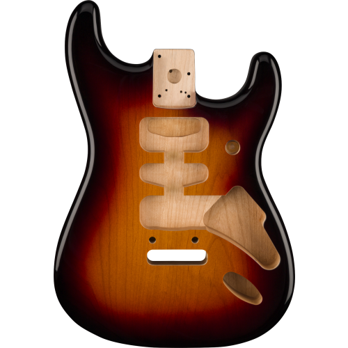 Fender Deluxe Series Stratocaster HSH, Alder Body, 2-Point Bridge Mount, 3-Color Sunburst
