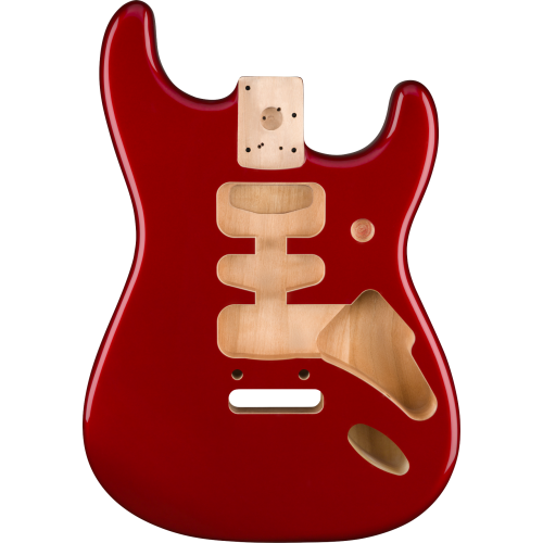 Fender Deluxe Series Stratocaster HSH Alder Body 2 Point Bridge Mount, Candy Apple Red