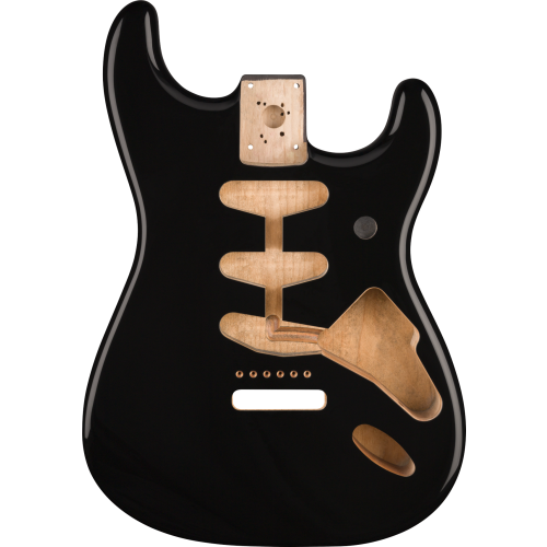 Fender Classic Series 60's Stratocaster SSS Alder Body Vintage Bridge Mount, Black