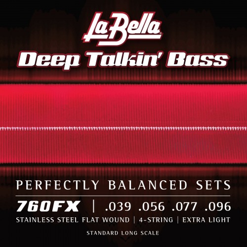 La Bella Bass Guitar Strings - Stainless Steel Flat Wound Deep Talkin' Bass Series
