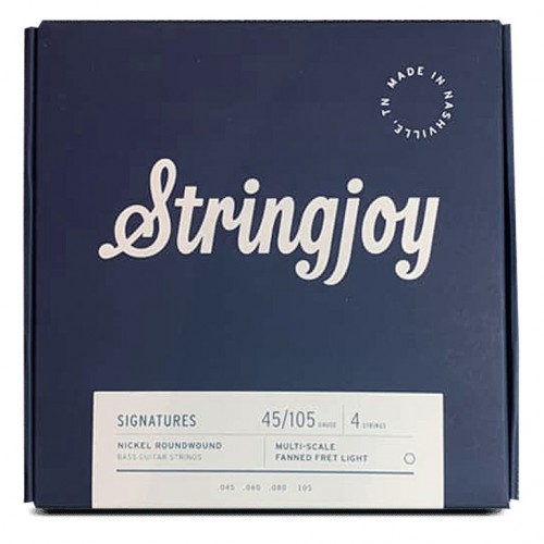 Stringjoy Signatures | Light Gauge (45-105) 4-String Fanned Fret Nickel Wound Bass Guitar Strings