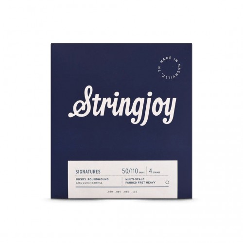 Stringjoy Signatures | Heavy Gauge (50-110) 4-String Fanned Fret Nickel Wound Bass Guitar Strings