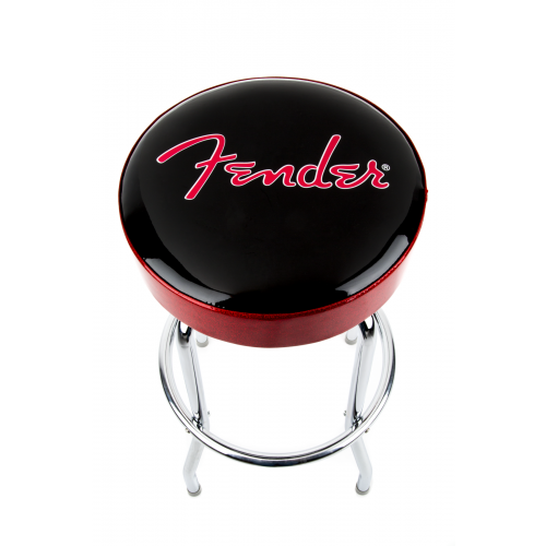 Fender Red Sparkle Logo Barstool, Black/Red Sparkle 30"