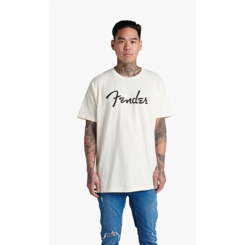 Fender Spaghetti Logo T-Shirt, Olympic White, XXL