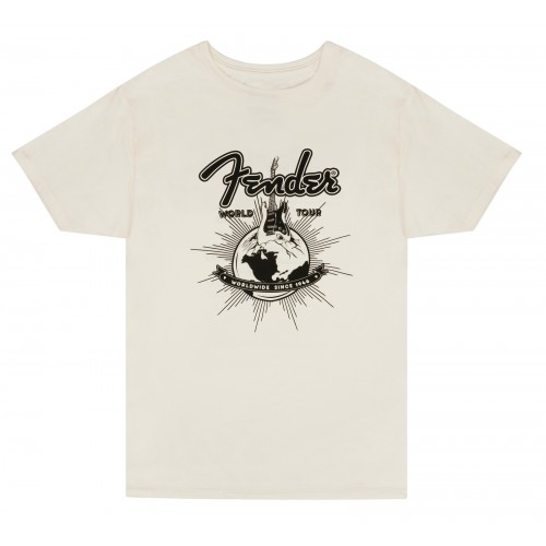 Fender World Tour T-Shirt, Vintage White - L
