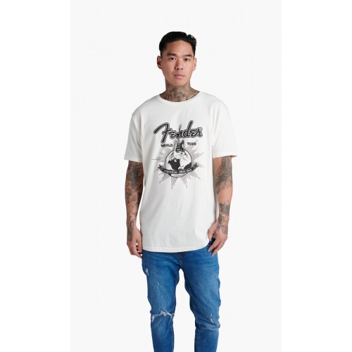 Fender World Tour T-Shirt, Vintage White, XXL