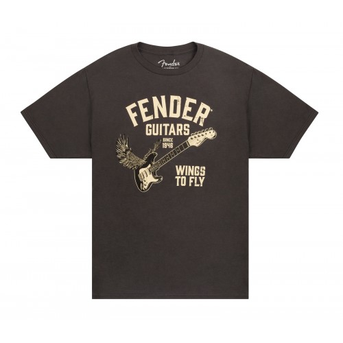 Fender Wings To Fly T-Shirt, Vintage Black, M