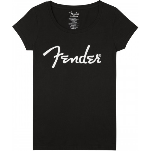 Fender Spaghetti Logo Women's T-Shirt, Black - M