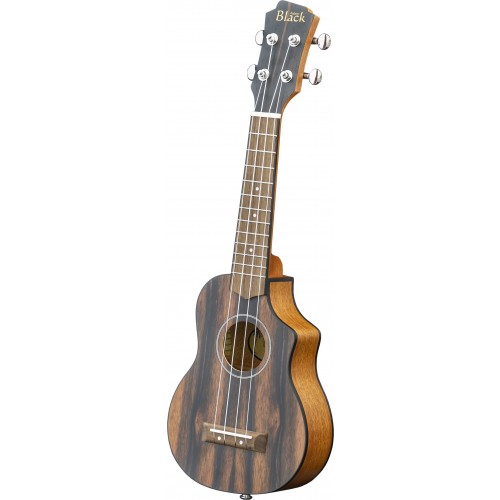 Adam Black Exotic Wood Series Soprano CE Ukulele - Striped Ebony