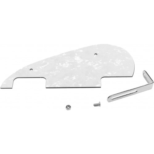 Gretsch Pickguard, Electromatic Jet Baritone, Includes Mounting Hardware, White Moto