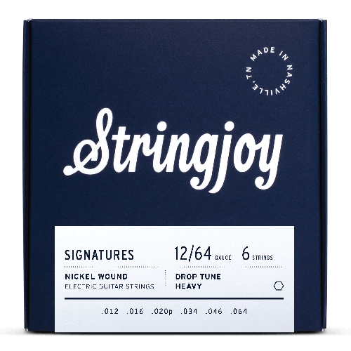 Stringjoy Signatures | Drop Tune Heavy Gauge (12-64) Drop A/B Nickel Wound Electric Guitar Strings