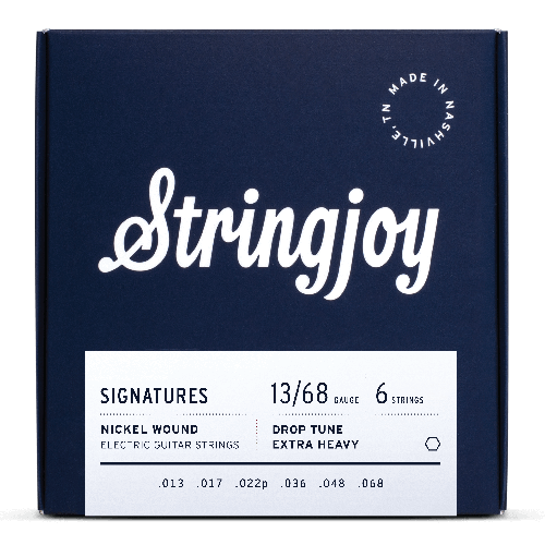 Stringjoy Signatures | Drop Tune Extra Heavy Gauge (13-68) Drop G/A Nickel Wound Electric Guitar Strings