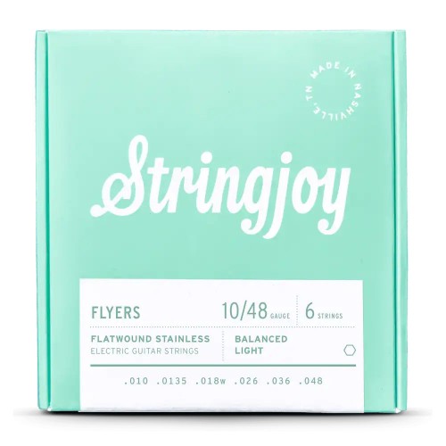 Stringjoy Flyers | Balanced Light Gauge (10-48) Flatwound Stainless Electric Guitar Strings