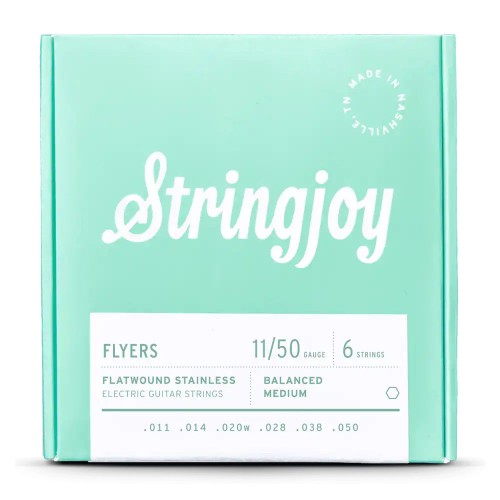 Stringjoy Flyers | Balanced Medium Gauge (11-50) Flatwound Stainless Electric Guitar Strings