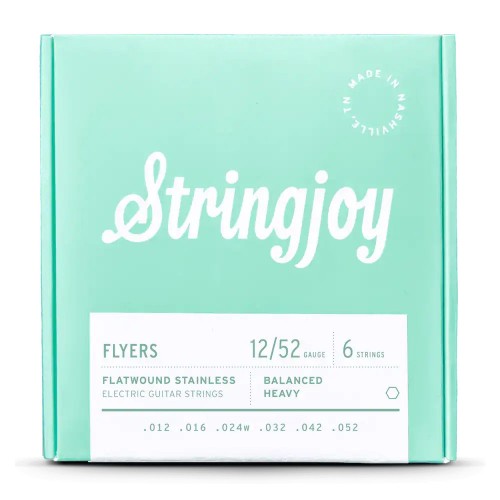 Stringjoy Flyers | Balanced Heavy Gauge (12-52) Flatwound Stainless Electric Guitar Strings