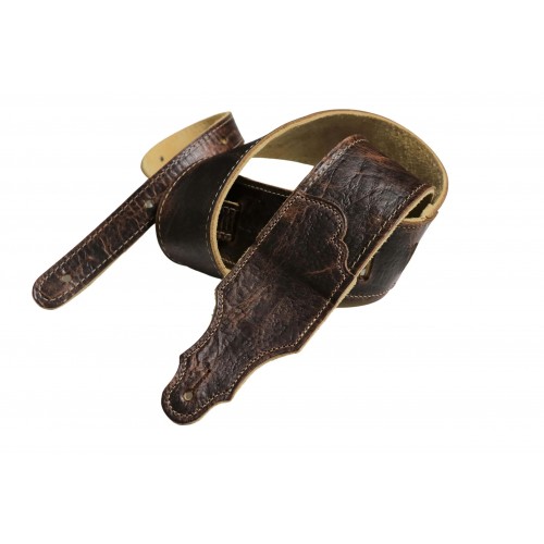 Franklin 2.5" American Bison Guitar Strap - Chocolate